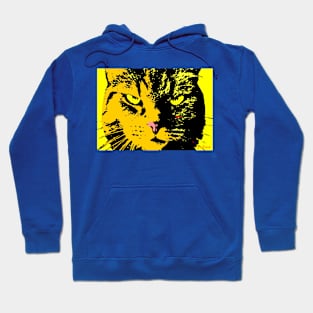 ANGRY CAT POP ART - ORANGE YELLOW BLACK Hoodie